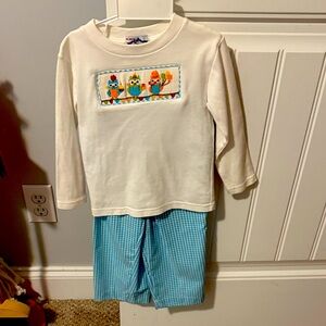 SILKY GOOSE SMOCKING OUTFIT